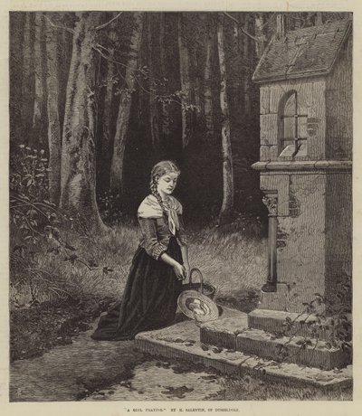Une fille priant - Hubert Salentin